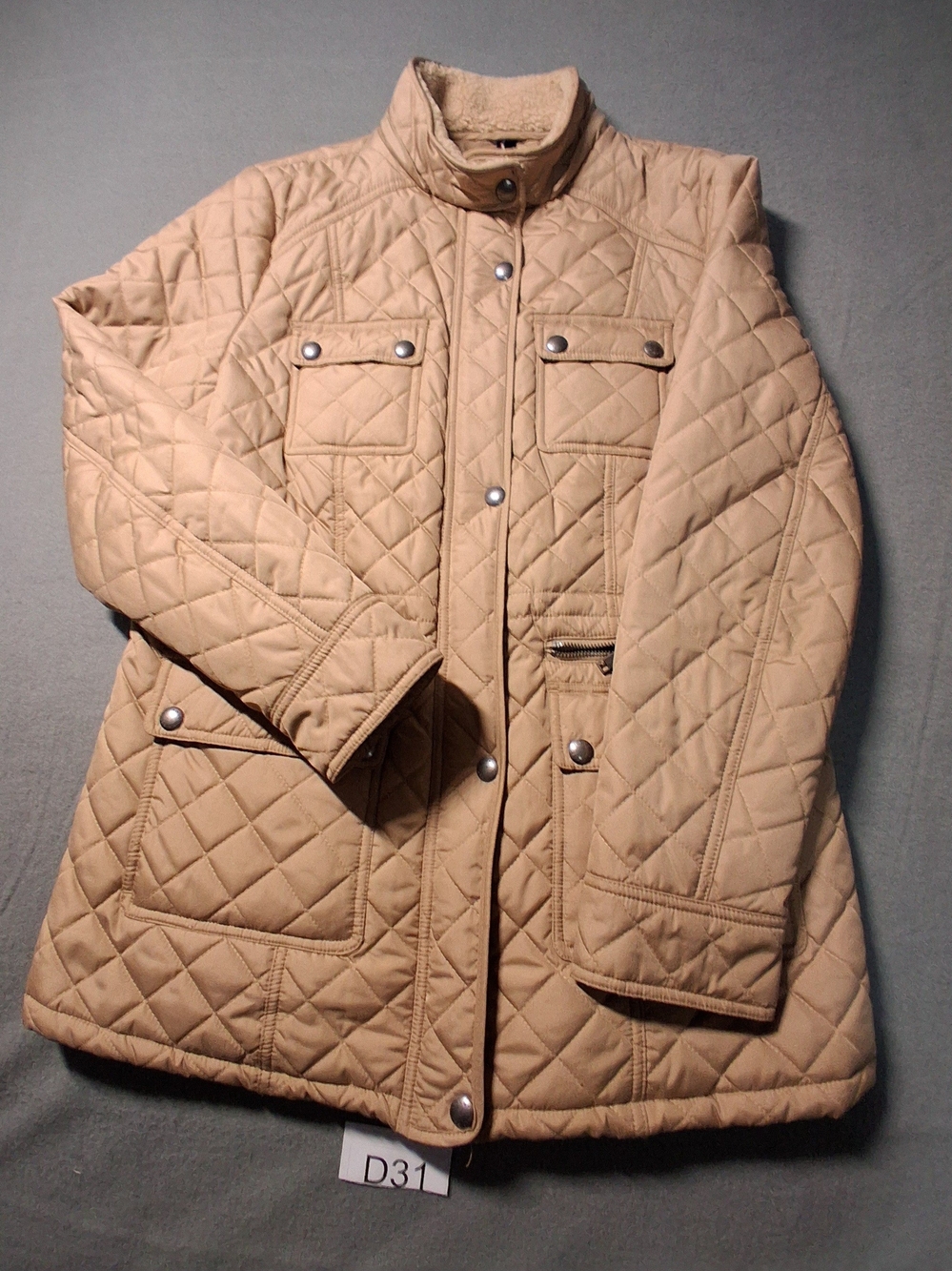 Tommy Hilfiger Beige Quilted Puffer Jacket